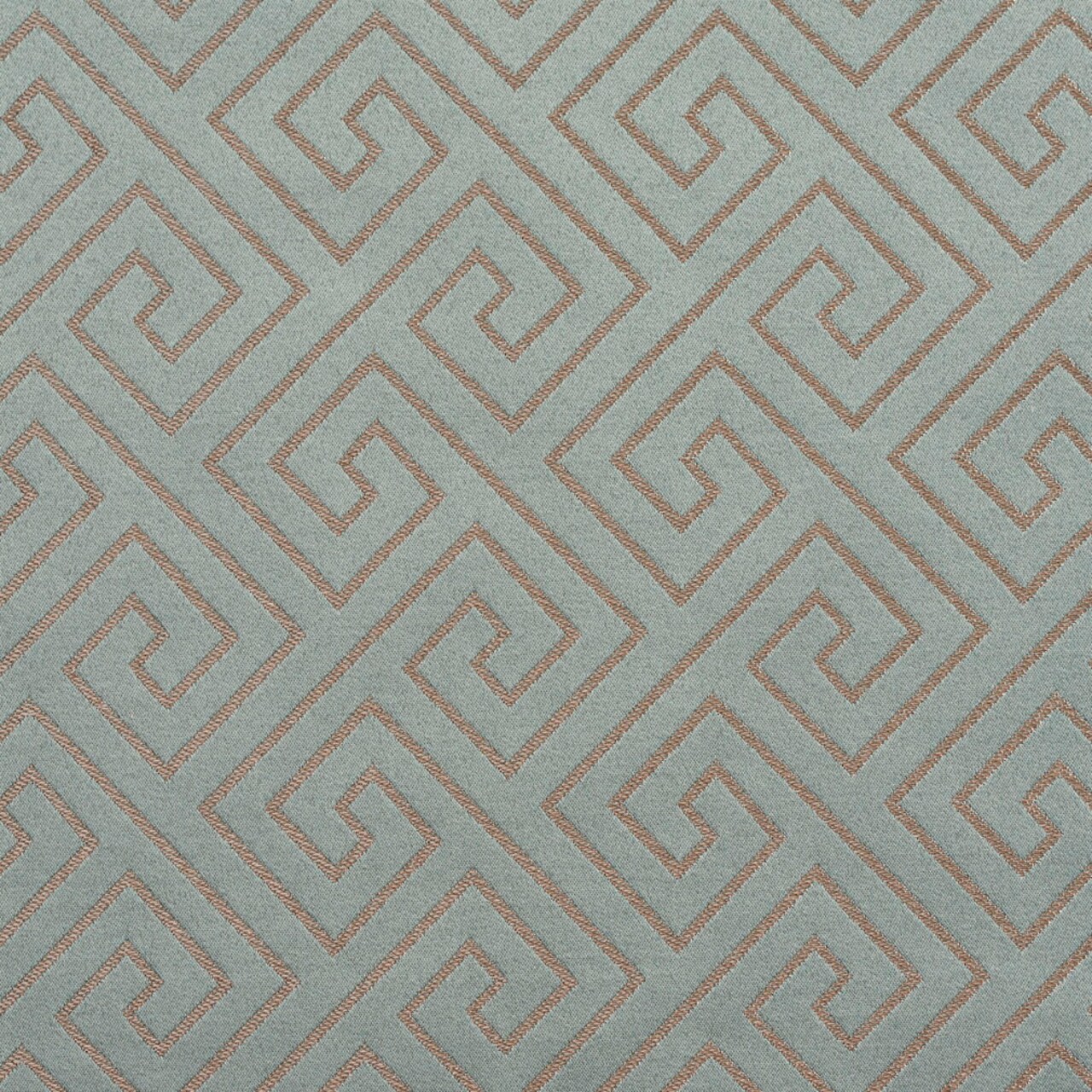 Seamist Greek Key - Aqua & Teal Abstract & Geometric,Greek Key Upholstery Fabric 54 Inches"